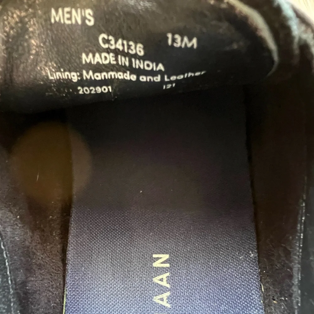 Cole Haan Cap Toe Oxford Black Leather Derby Shoes Grande 360 men’s 13